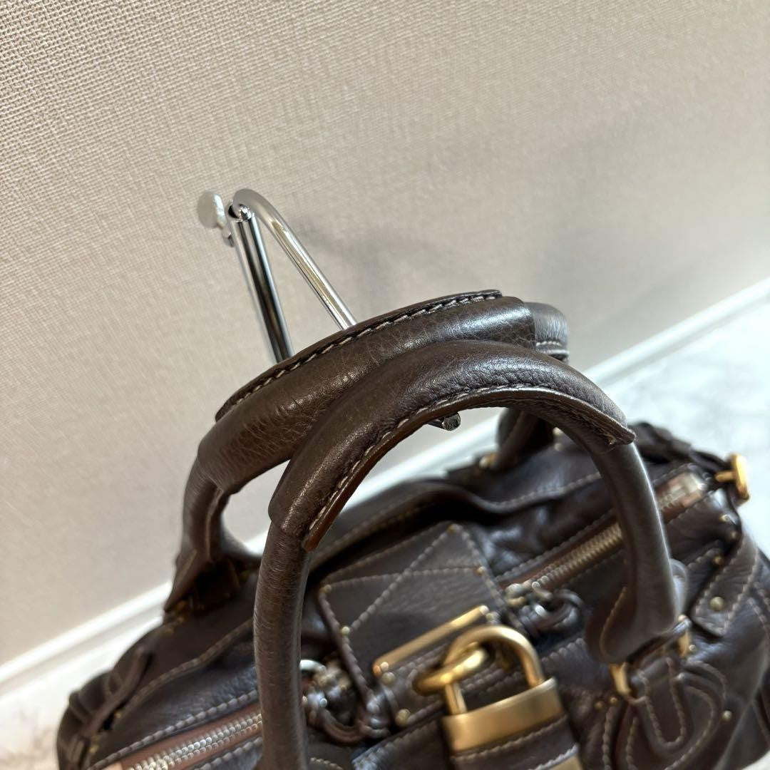 Genuine Pre-Owned Beautiful Chloe Paddington handbag dark brown