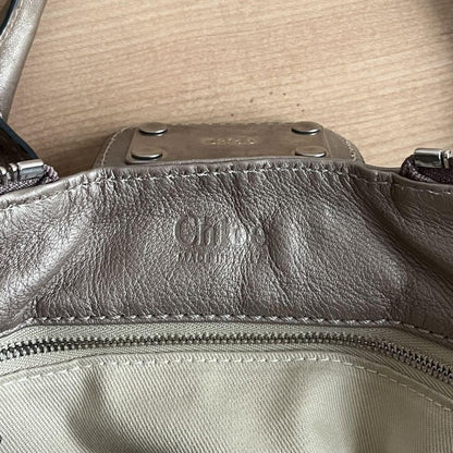 Genuine Pre-Owned Beautiful Chloe Paddington padlocked tote bag beige leather