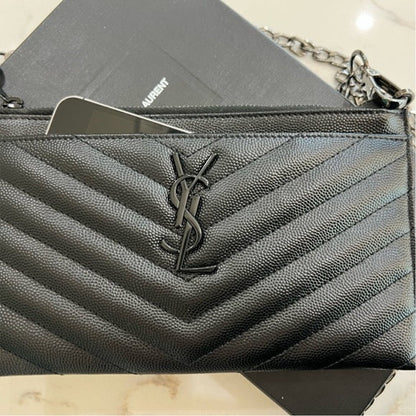 Authentic Preowned Yves Saint Laurent large clutch wallet