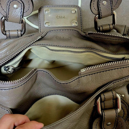 Genuine Pre-Owned Chloe Paddington bag women's Gray