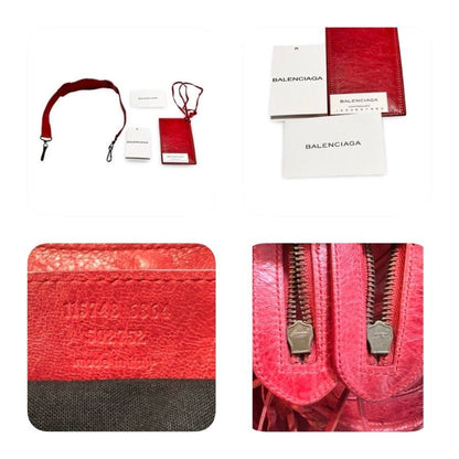 Genuine Pre-Owned BALENCIAGA The City 2-way shoulder hand red leather