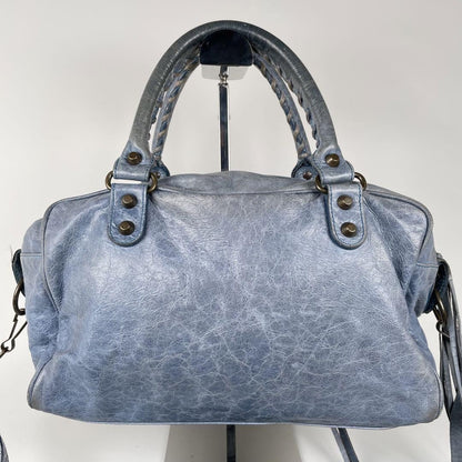 Genuine Pre-Owned Balenciaga Hand and shoulder bag 2-way leather blue