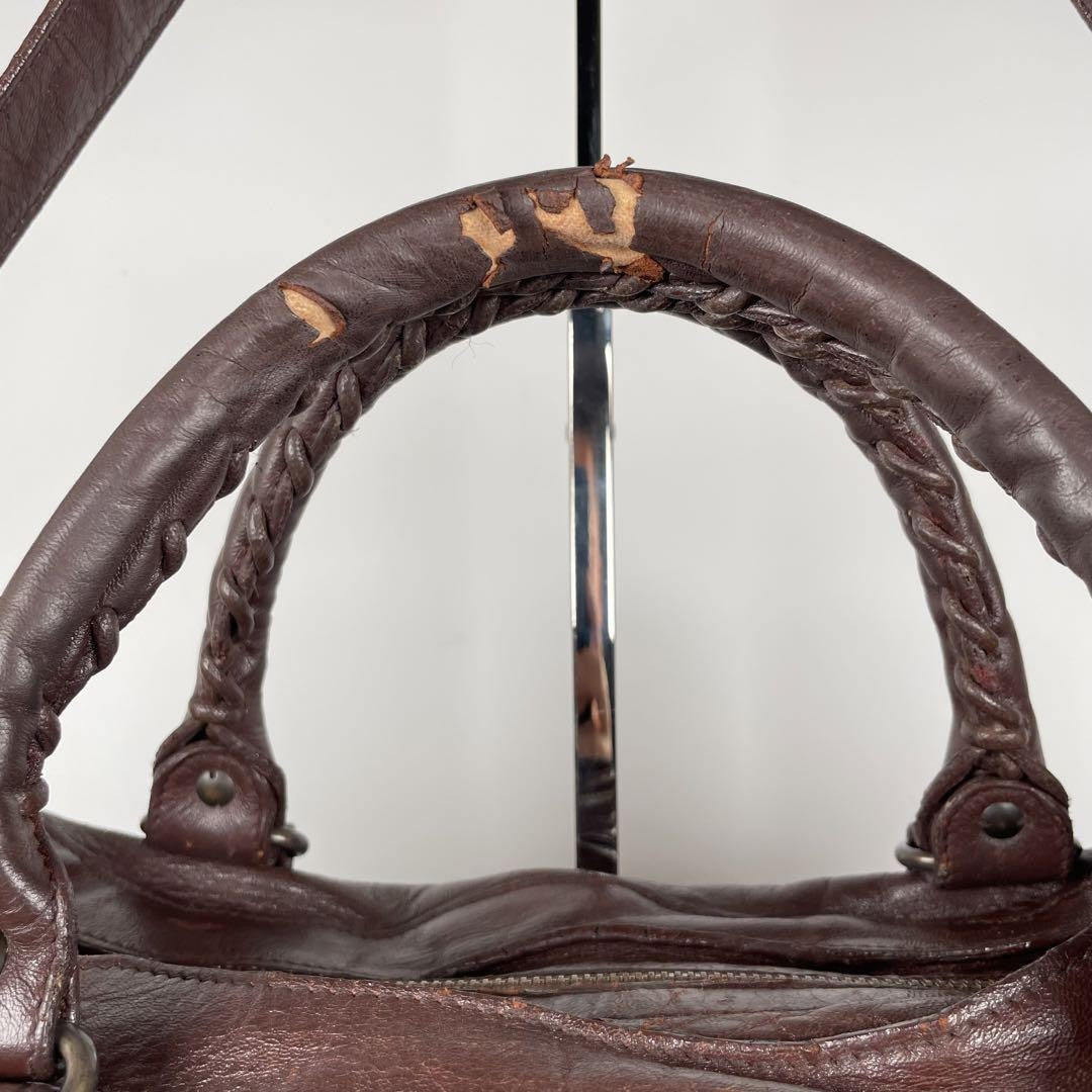 Genuine Pre-Owned Balenciaga Hand, shoulder bag 2-way brown leather
