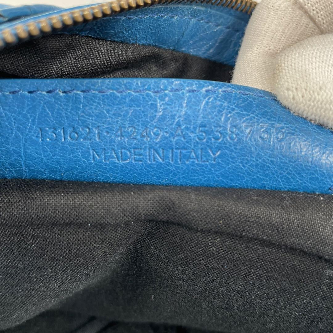 Genuine Pre-Owned Balenciaga Hand, shoulder bag blue leather