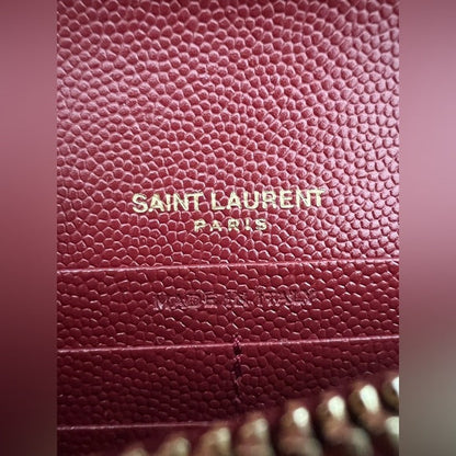 Authentic Preowned Yves Saint Laurent matelasse long wallet
