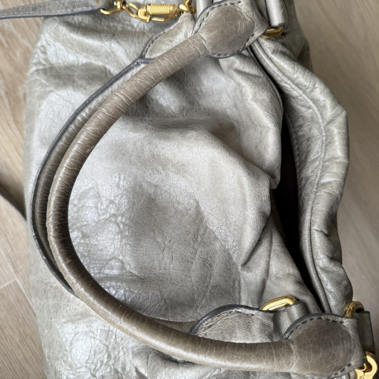 Miu Miu 2WAY Y2K Large Shoulder Bag Grey/Green
