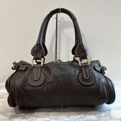Genuine Pre-Owned Beautiful Chloe Paddington handbag dark brown