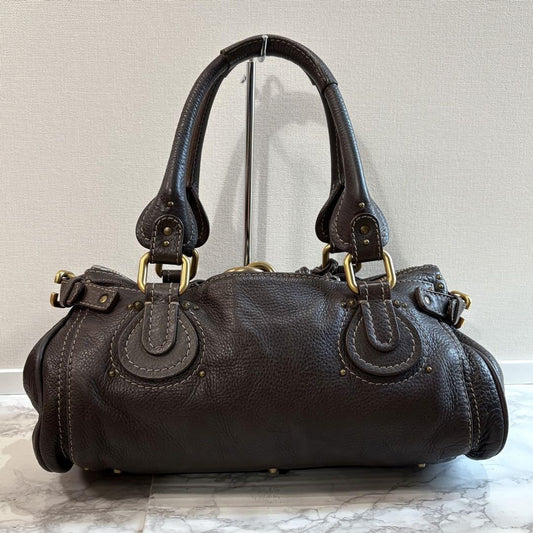 Genuine Pre-Owned Beautiful Chloe Paddington handbag dark brown