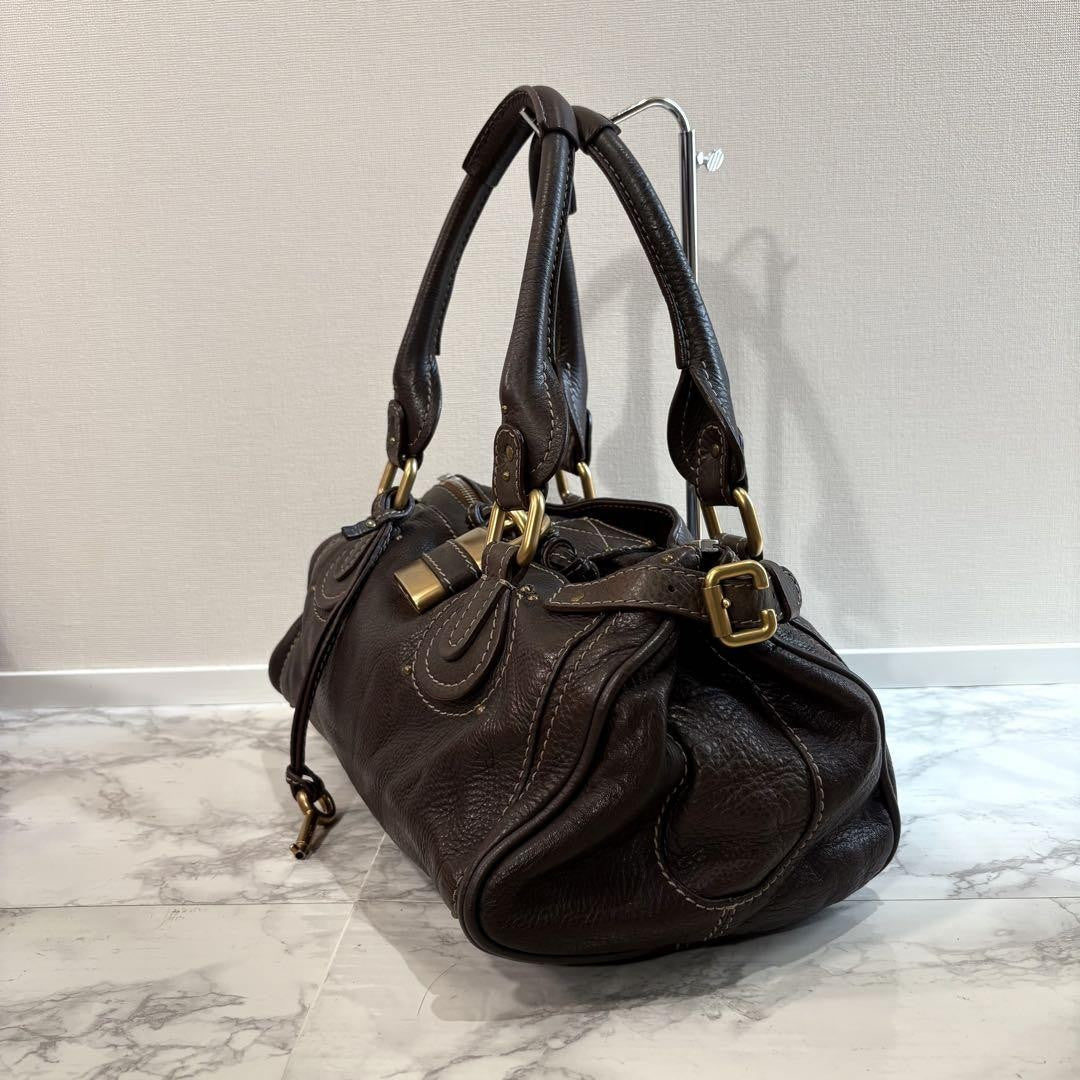 Genuine Pre-Owned Beautiful Chloe Paddington handbag dark brown