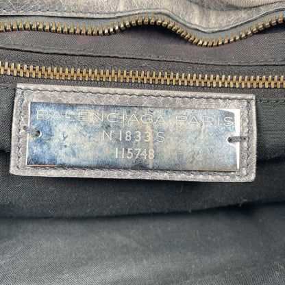 Genuine Pre-Owned Balenciaga Hand, shoulder bag gray leather