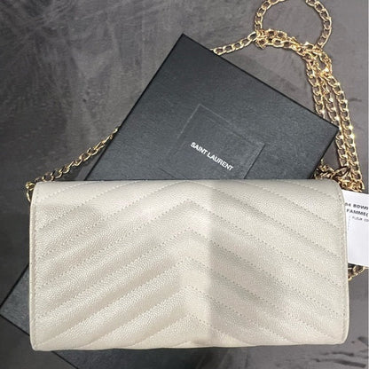 Authentic Preowned Yves Saint Laurent matelasse long wallet