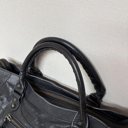 Genuine Pre-Owned BALENCIAGA The City 2way Bag Black Shoulder Bag