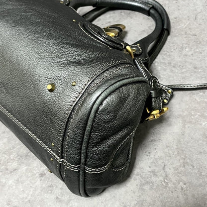 Genuine Pre-Owned Beautiful Chloe Paddington handbag padlock metallic gray