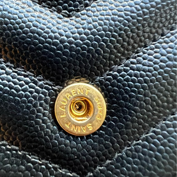 Authentic Preowned YSL cassandre envelope wallet on chain