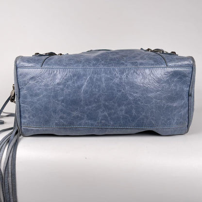 Genuine Pre-Owned Balenciaga Hand and shoulder bag 2-way leather blue