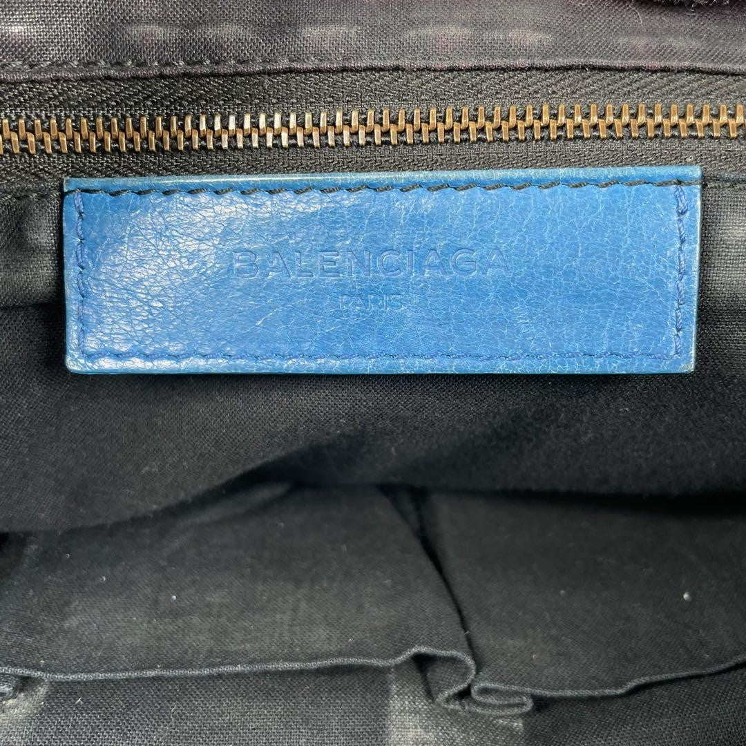 Genuine Pre-Owned Balenciaga Hand, shoulder bag blue leather