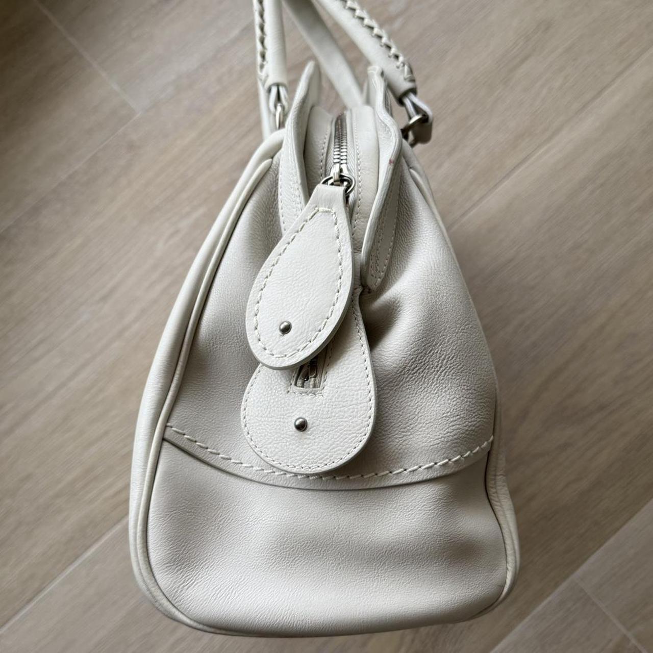 Christian Dior Y2K handbag tote bag white leather