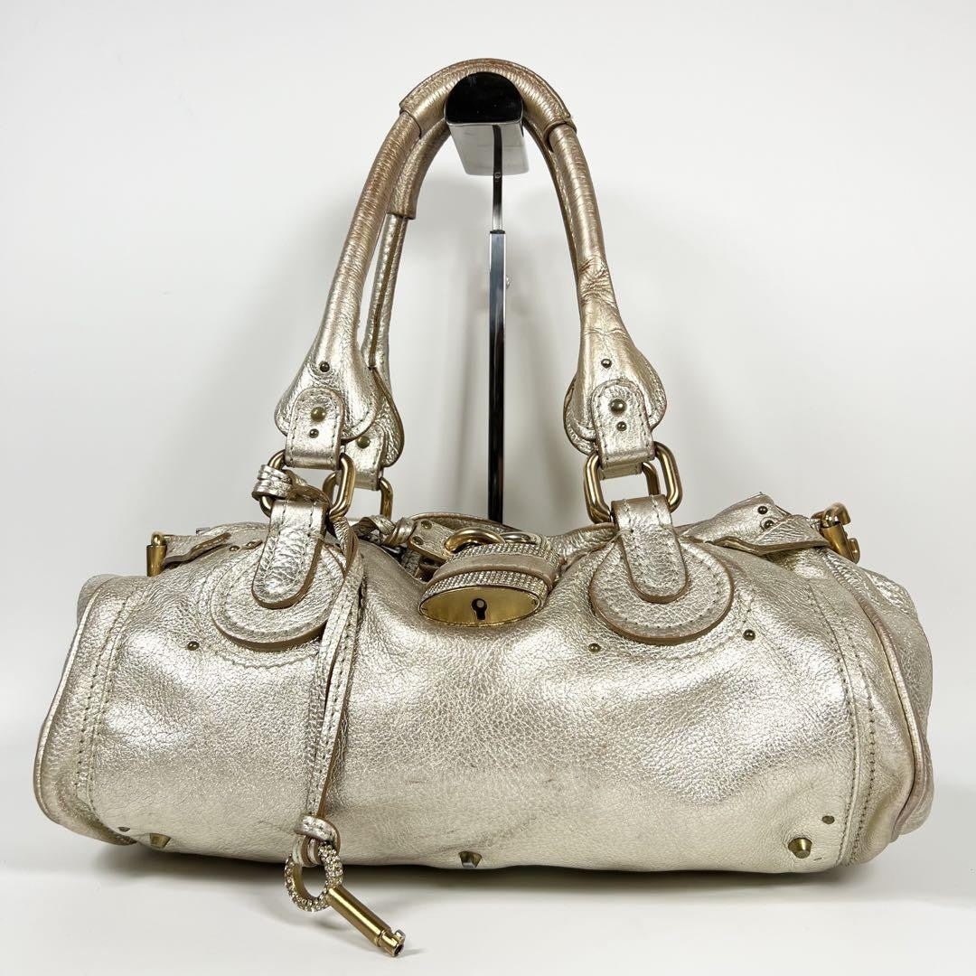 Genuine Pre-Owned Rare Chloe Limited Edition Paddington Padlock Tote Bag Gold