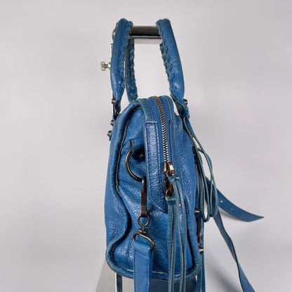Genuine Pre-Owned Balenciaga Hand, shoulder bag blue leather