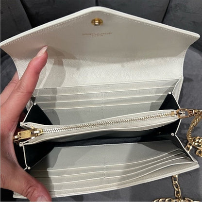 Authentic Preowned Yves Saint Laurent matelasse long wallet