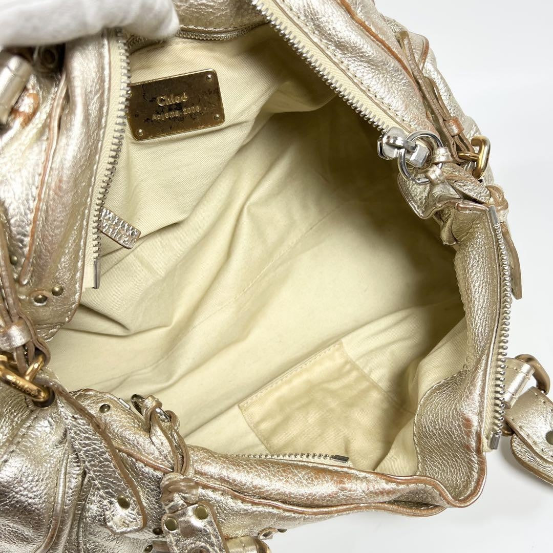 Genuine Pre-Owned Rare Chloe Limited Edition Paddington Padlock Tote Bag Gold