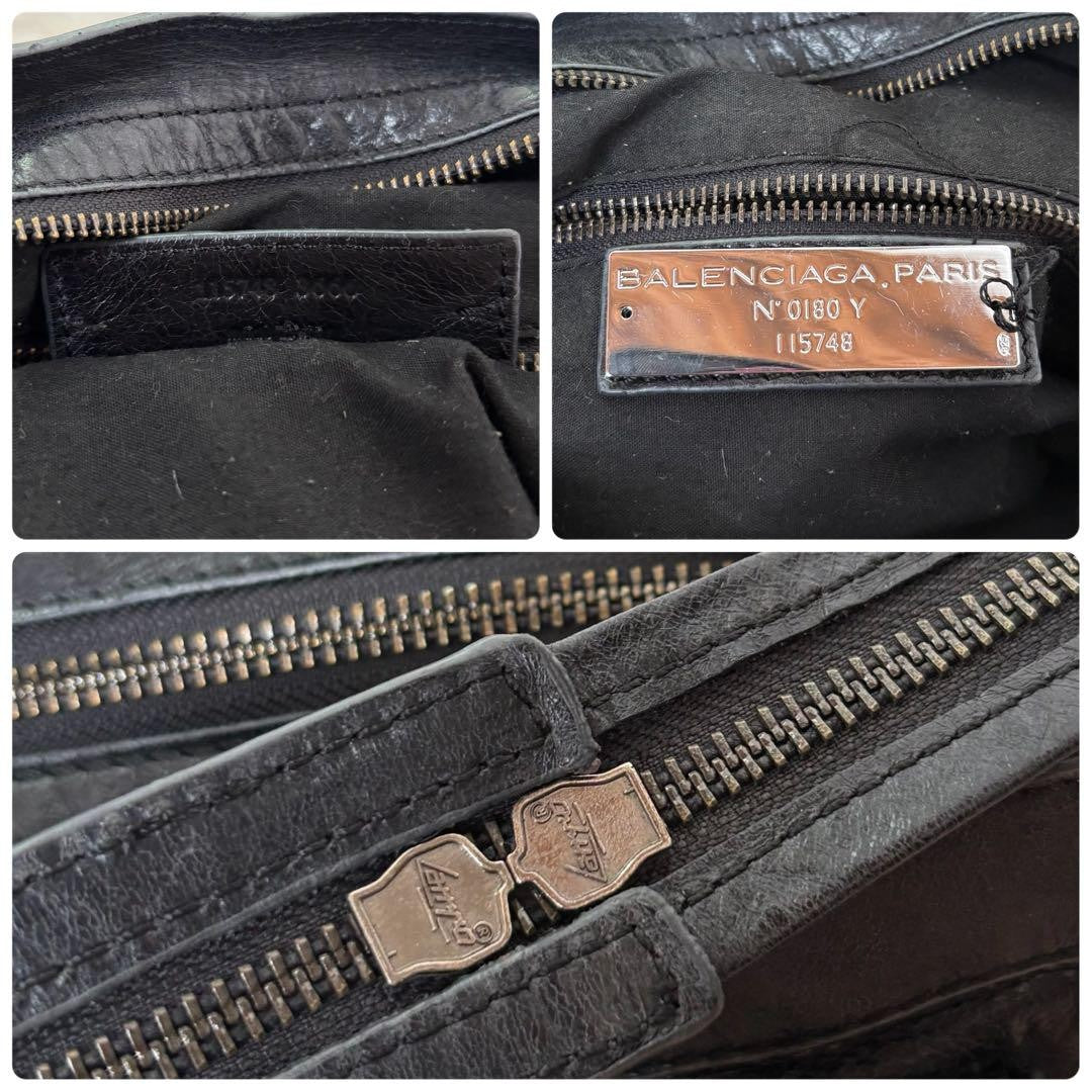 Genuine Pre-Owned BALENCIAGA The City 2way Bag Black Shoulder Bag