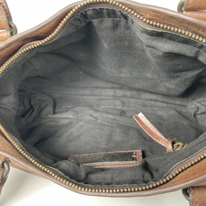 Genuine Pre-Owned Balenciaga The First hand, shoulder bag 2-way brown leather