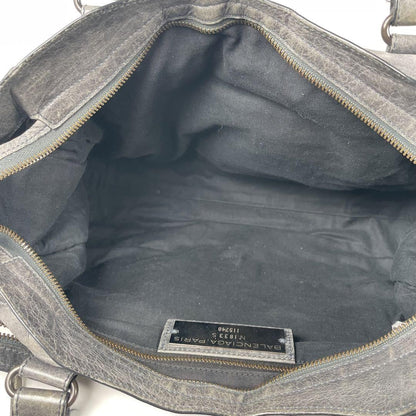 Genuine Pre-Owned Balenciaga Hand, shoulder bag gray leather