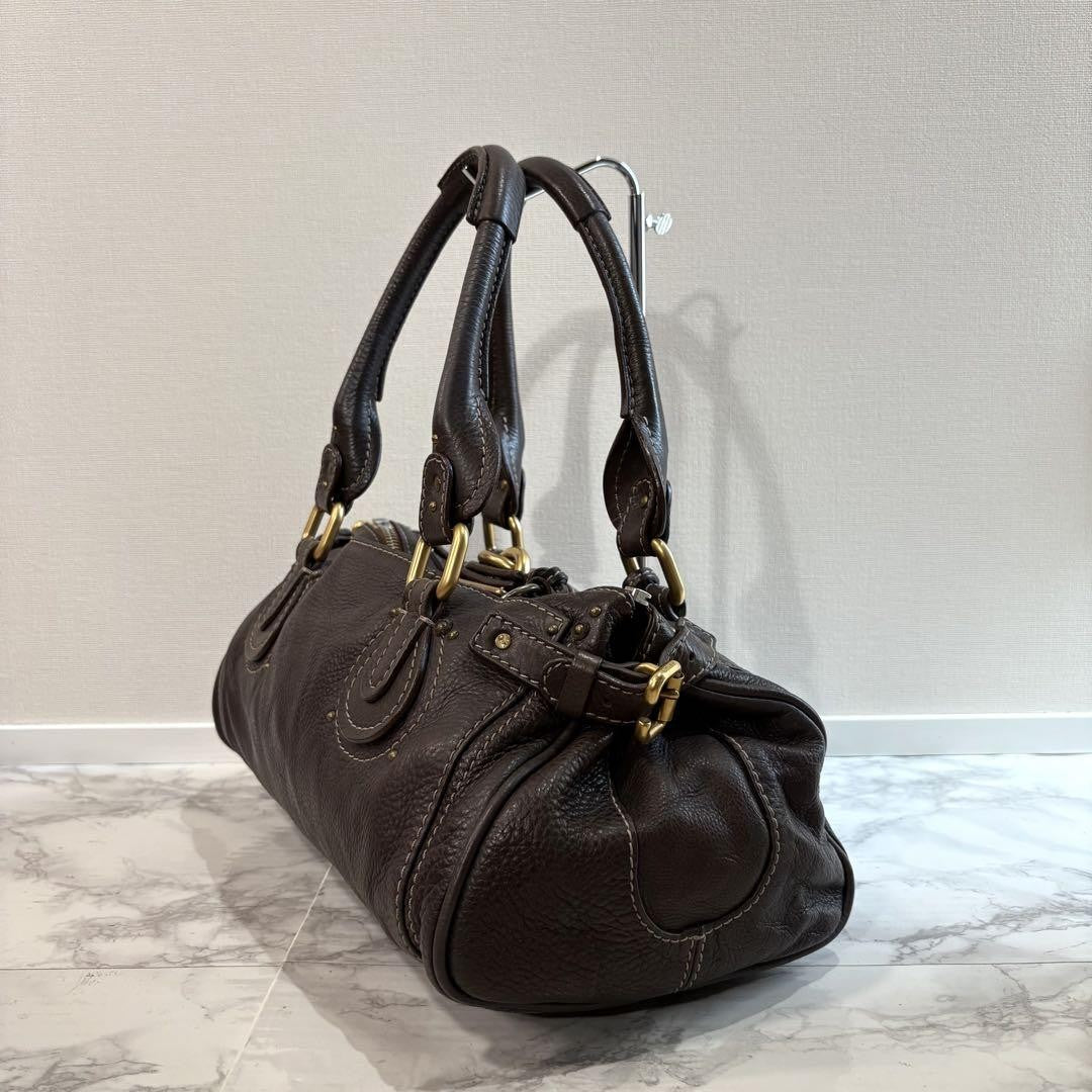Genuine Pre-Owned Beautiful Chloe Paddington handbag dark brown