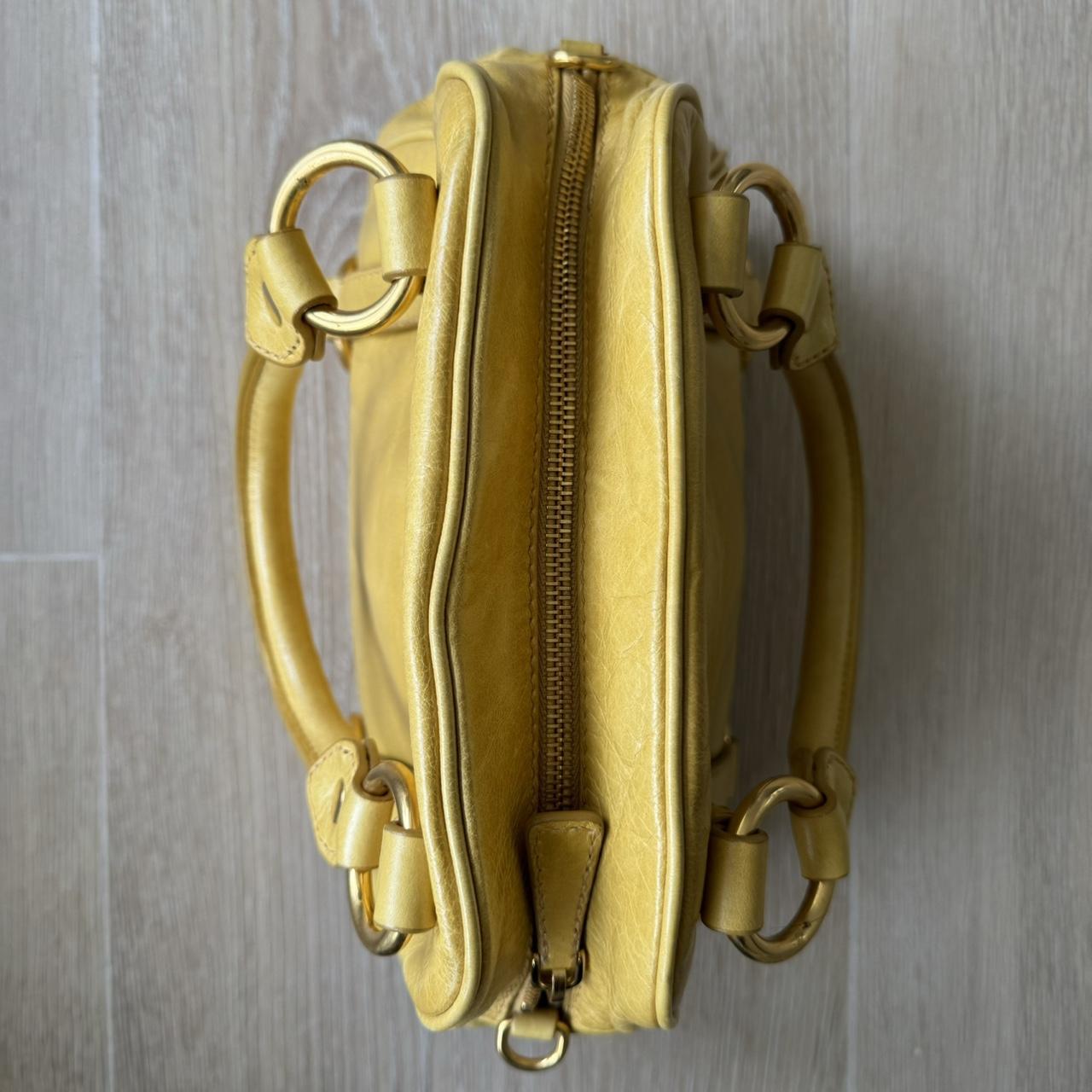 Miu Miu Yellow/Gold Hobo Bag - 2WAY Leather Tote