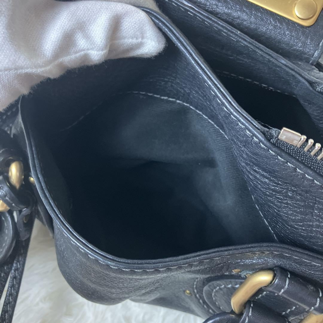 Genuine Pre-Owned Beautiful Chloe Paddington Handbag Leather Black Padlock