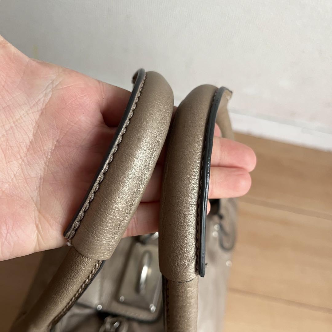 Genuine Pre-Owned Beautiful Chloe Paddington padlocked tote bag beige leather