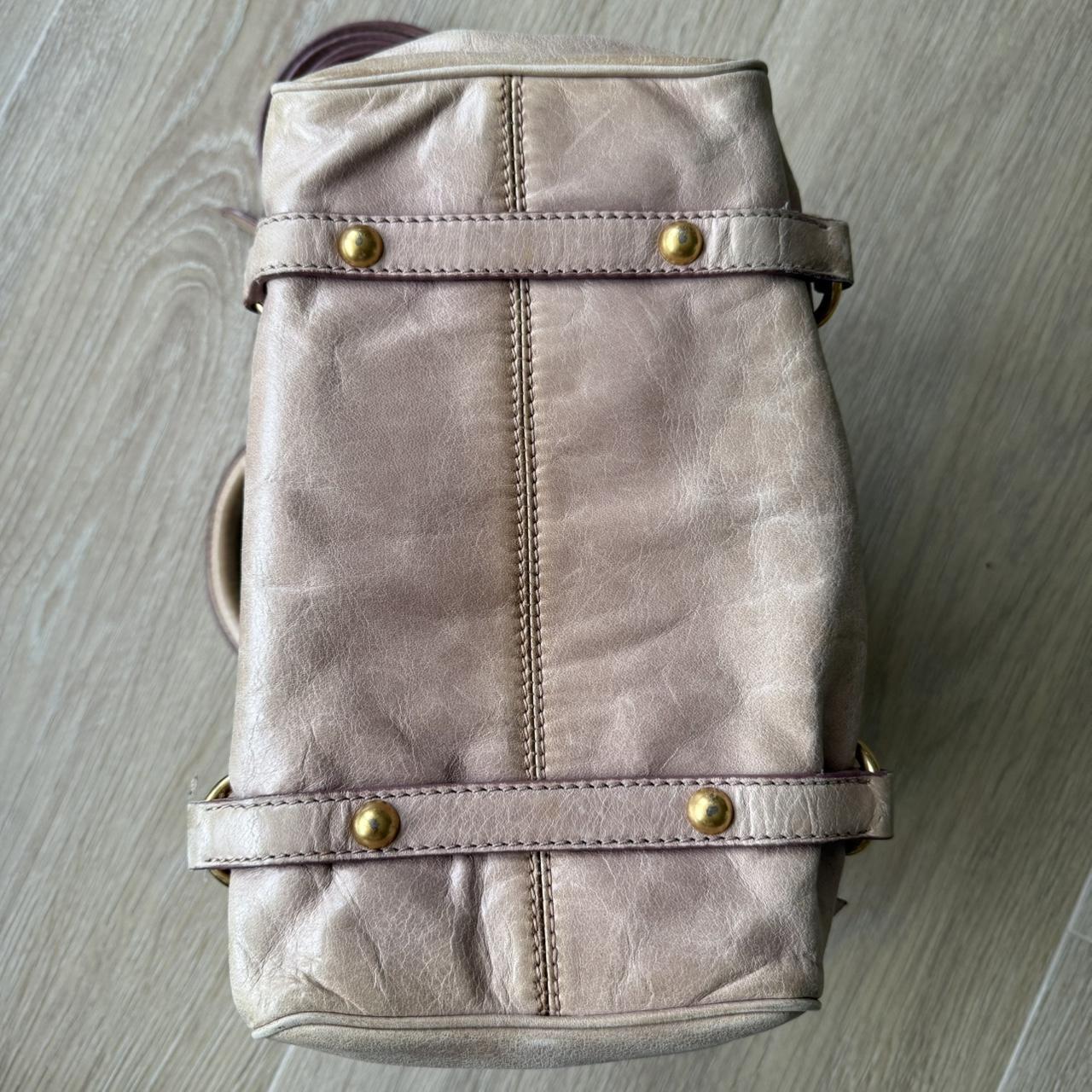 Miu Miu Vitello Mini Small Beige Shoulder Bag Crossbody Leather Ribbons