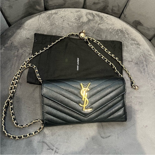 Authentic Preowned YSL monogram cassandre wallet on chain