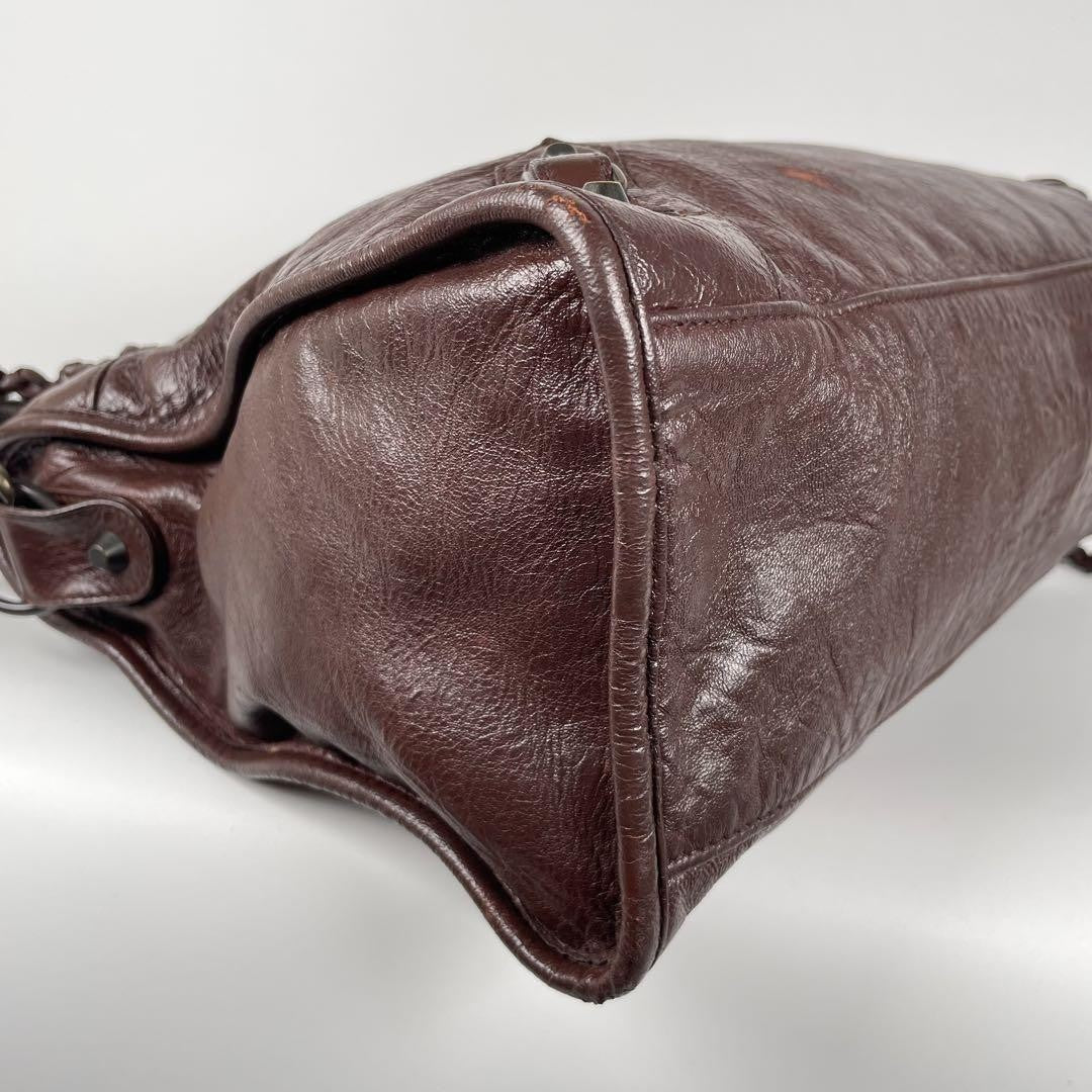 Genuine Pre-Owned Balenciaga Hand, shoulder bag 2-way brown leather