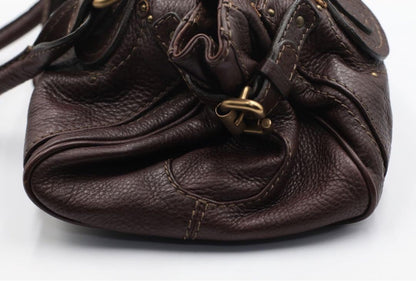 Genuine Pre-Owned Beautiful Chloe Paddington handbag padlock leather chocolate