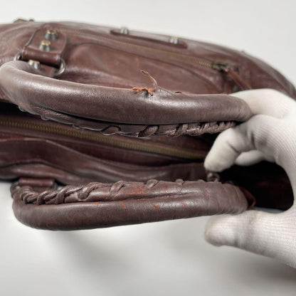 Genuine Pre-Owned Balenciaga Hand, shoulder bag 2-way brown leather