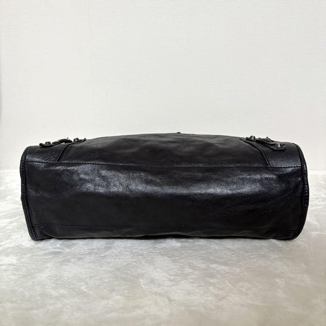 Genuine Pre-Owned BALENCIAGA The City 2way Bag Black Shoulder Bag