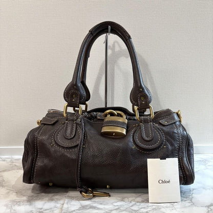 Genuine Pre-Owned Beautiful Chloe Paddington handbag dark brown