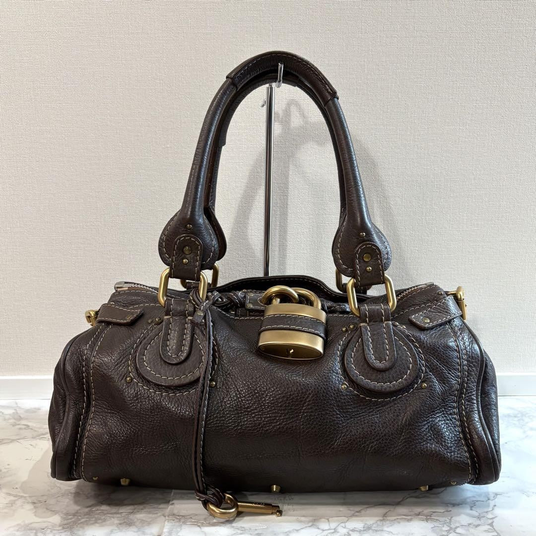 Genuine Pre-Owned Beautiful Chloe Paddington handbag dark brown