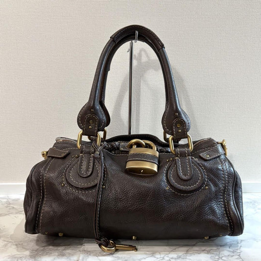 Genuine Pre-Owned Beautiful Chloe Paddington handbag dark brown