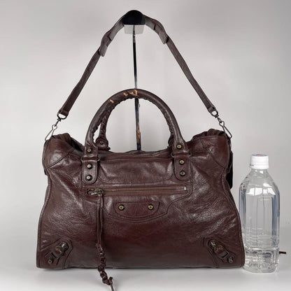 Genuine Pre-Owned Balenciaga Hand, shoulder bag 2-way brown leather