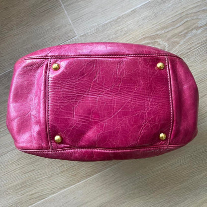 Miu Miu Vitello 2WAY Small Pink Shoulder Bag Crossbody Leather Ribbons