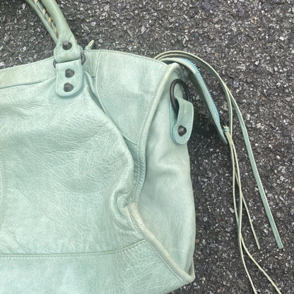 Genuine Pre-Owned balenciaga city part time y2k mint green back