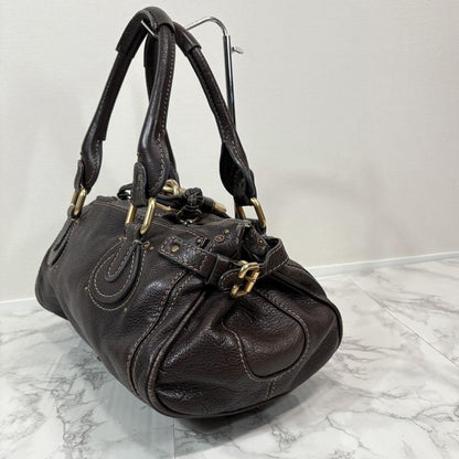 Genuine Pre-Owned Beautiful Chloe Paddington leather handbag dark brown