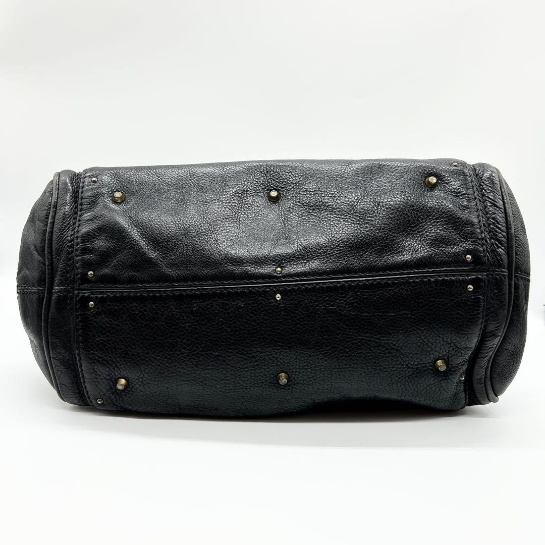 Rare Chloe Paddington Hand Bag Leather Black Padlock Key Used