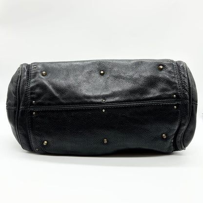 Rare Chloe Paddington Hand Bag Leather Black Padlock Key Used